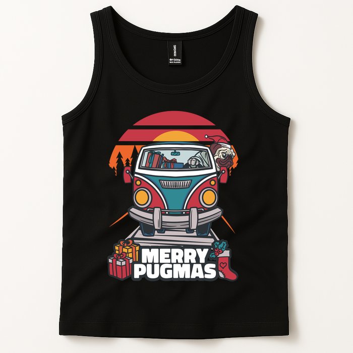 Retro Merry Pugmas Tank Top