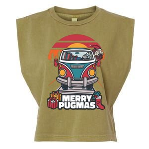 Retro Merry Pugmas Garment-Dyed Women's Muscle Tee