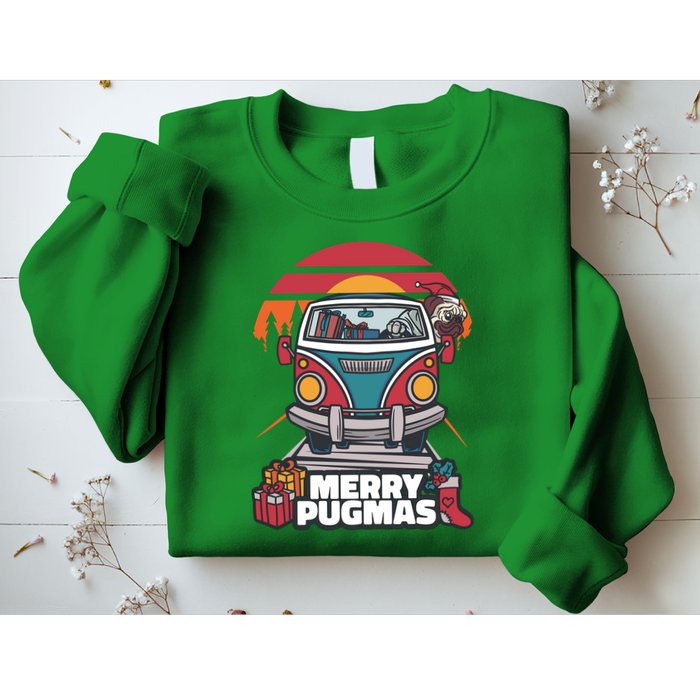Retro Merry Pugmas Sweatshirt