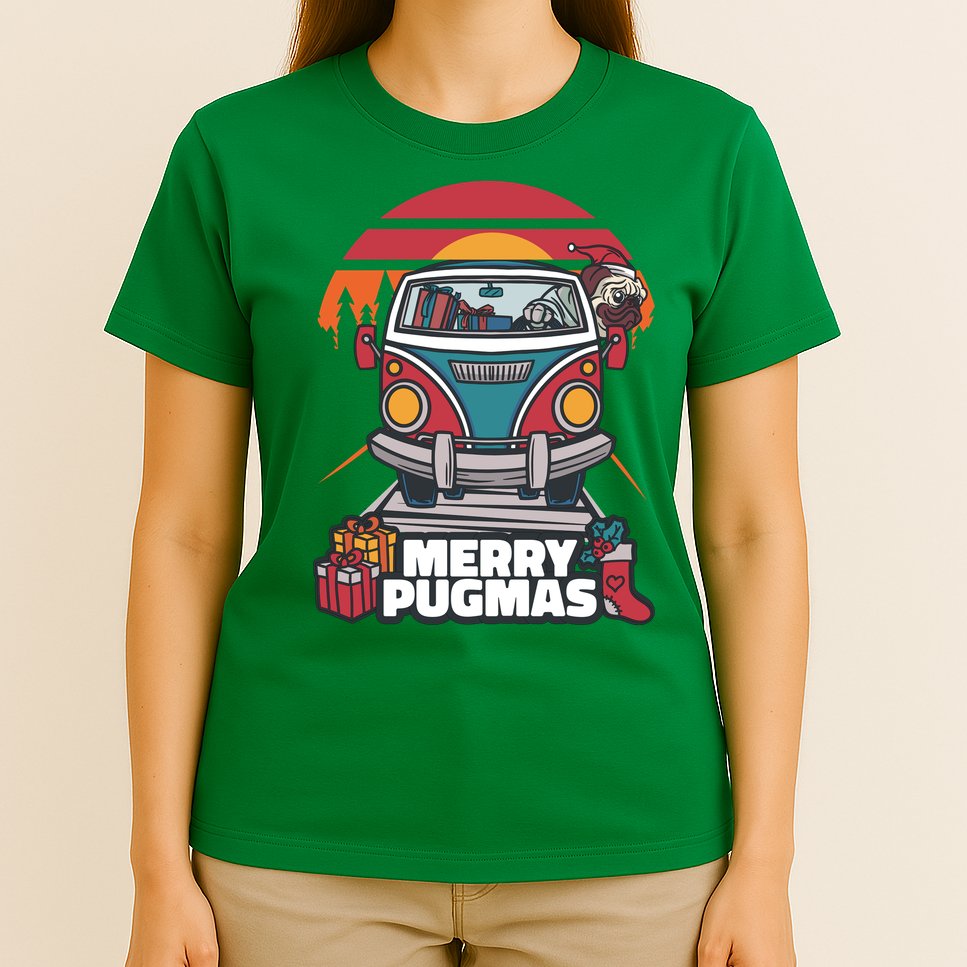 Retro Merry Pugmas T-Shirt