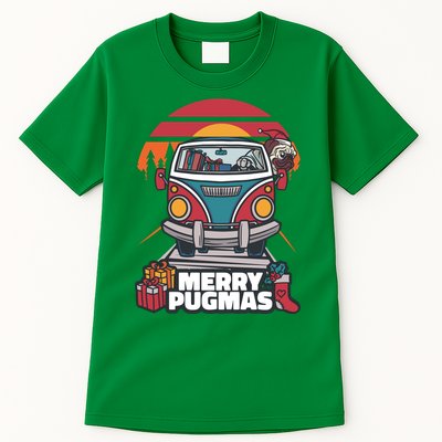 Retro Merry Pugmas Tall T-Shirt