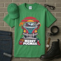 Retro Merry Pugmas Tall T-Shirt