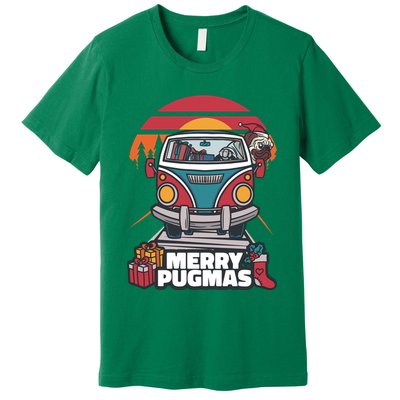 Retro Merry Pugmas Premium T-Shirt