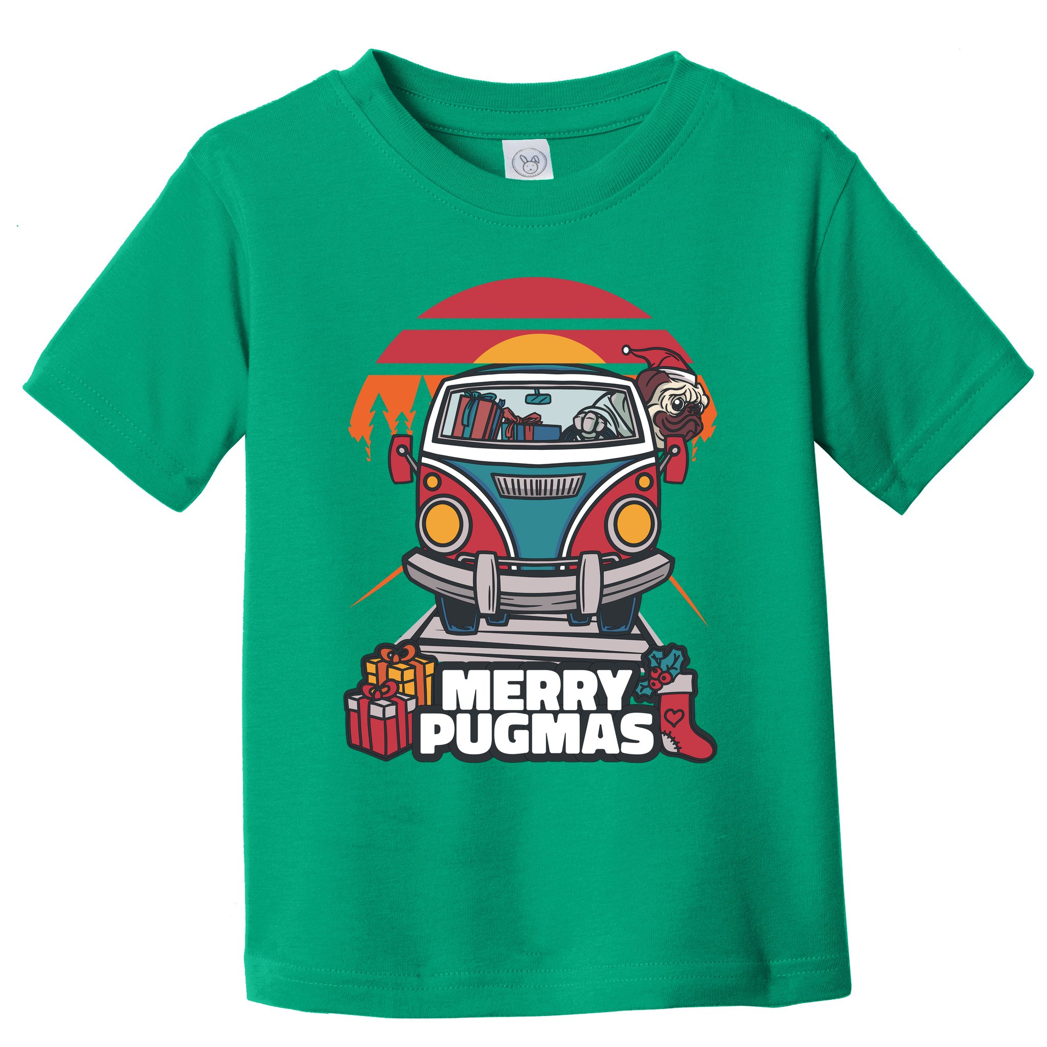 Retro Merry Pugmas Toddler T-Shirt