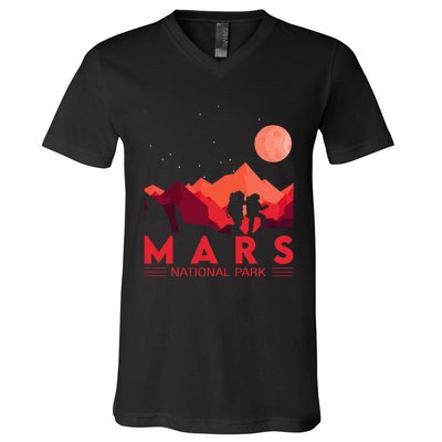 Red Mars Planet Space National Park V-Neck T-Shirt