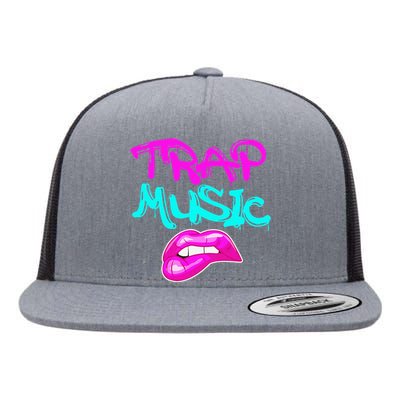 Rap Music Pretty Girls Love Trap Music Flat Bill Trucker Hat