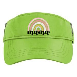 Retro Mama Pink Rainbow Cute Mothers Day Adult Drive Performance Visor