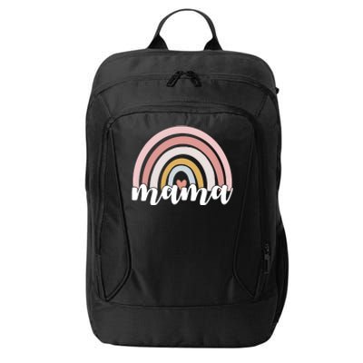 Retro Mama Pink Rainbow Cute Mothers Day City Backpack