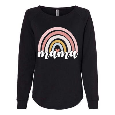 Retro Mama Pink Rainbow Cute Mothers Day Womens California Wash Sweatshirt