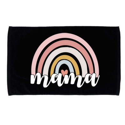 Retro Mama Pink Rainbow Cute Mothers Day Microfiber Hand Towel