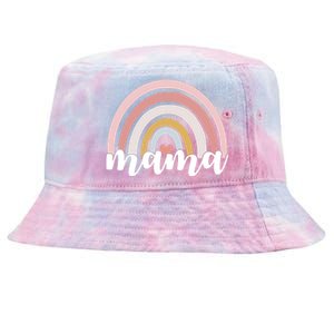 Retro Mama Pink Rainbow Cute Mothers Day Tie-Dyed Bucket Hat