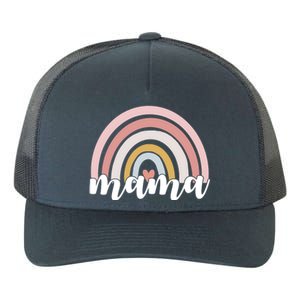 Retro Mama Pink Rainbow Cute Mothers Day Yupoong Adult 5-Panel Trucker Hat