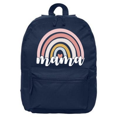 Retro Mama Pink Rainbow Cute Mothers Day 16 in Basic Backpack