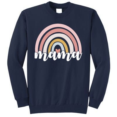 Retro Mama Pink Rainbow Cute Mothers Day Tall Sweatshirt