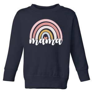 Retro Mama Pink Rainbow Cute Mothers Day Toddler Sweatshirt