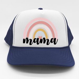 Retro Mama Pink Rainbow Cute Mothers Day Trucker Hat