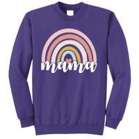 Retro Mama Pink Rainbow Cute Mothers Day Sweatshirt