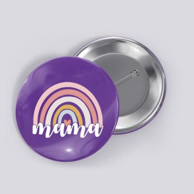 Retro Mama Pink Rainbow Cute Mothers Day Button