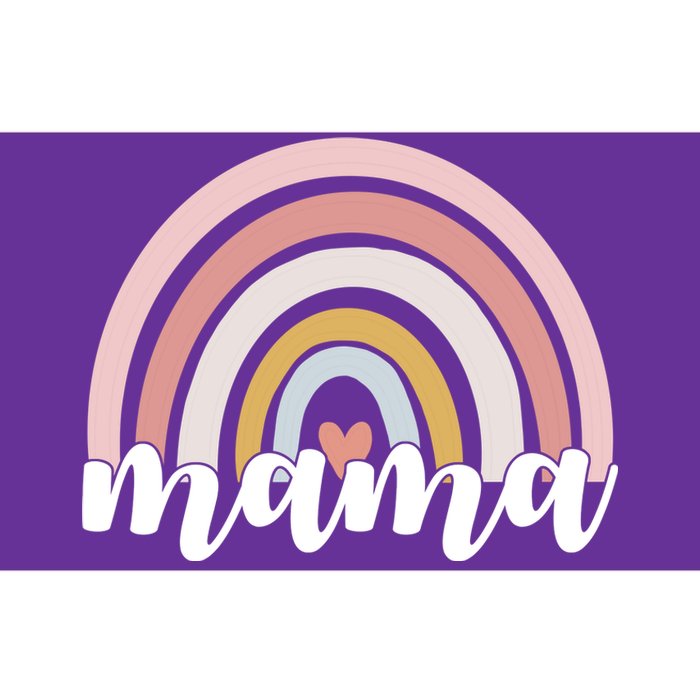 Retro Mama Pink Rainbow Cute Mothers Day Bumper Sticker