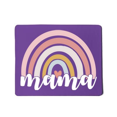 Retro Mama Pink Rainbow Cute Mothers Day Mousepad