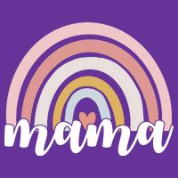Retro Mama Pink Rainbow Cute Mothers Day Poster