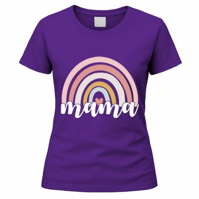 Retro Mama Pink Rainbow Cute Mothers Day Women's T-Shirt