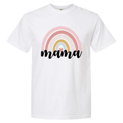 Retro Mama Pink Rainbow Cute Mothers Day Garment-Dyed Heavyweight T-Shirt