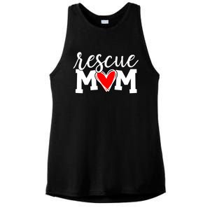 Rescue Mom Proud Dog Rescue Cat Rescue Mama Cool Gift Ladies PosiCharge Tri-Blend Wicking Tank