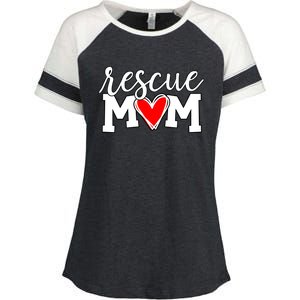 Rescue Mom Proud Dog Rescue Cat Rescue Mama Cool Gift Enza Ladies Jersey Colorblock Tee