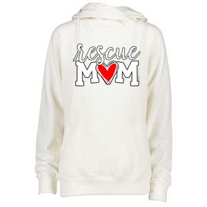 Rescue Mom Proud Dog Rescue Cat Rescue Mama Cool Gift Womens Funnel Neck Pullover Hood