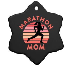 Running Mom Quote Marathon Mom Racing Racer Meme Gift Ceramic Star Ornament