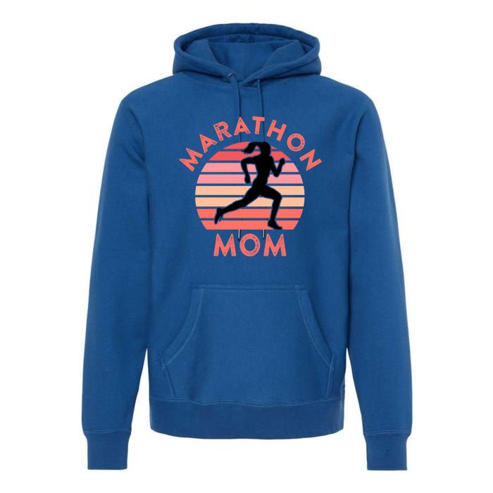 Running Mom Quote Marathon Mom Racing Racer Meme Gift Premium Hoodie