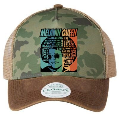 Retro Melanin Queen Quote Legacy Tie Dye Trucker Hat