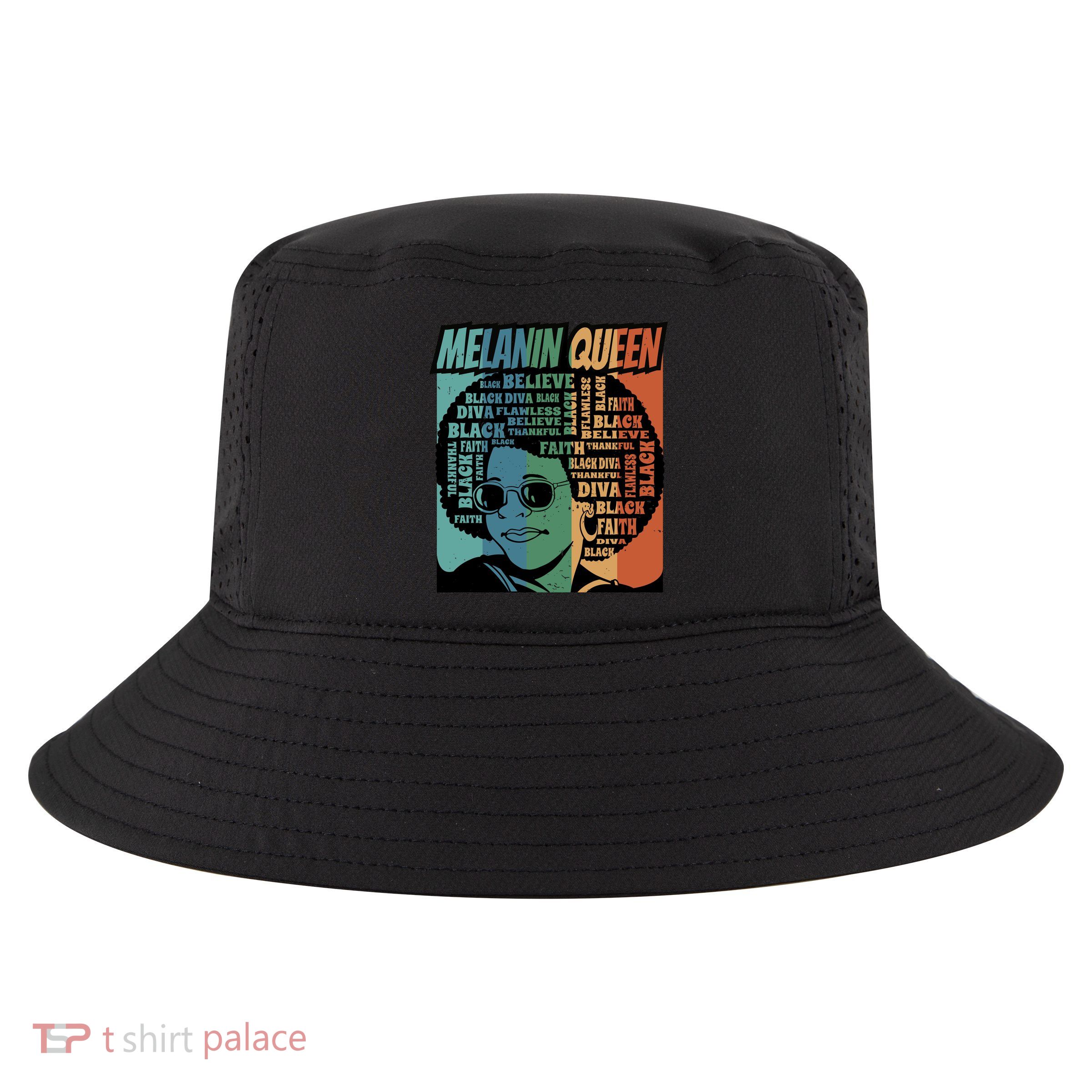 Retro Melanin Queen Quote Cool Comfort Performance Bucket Hat