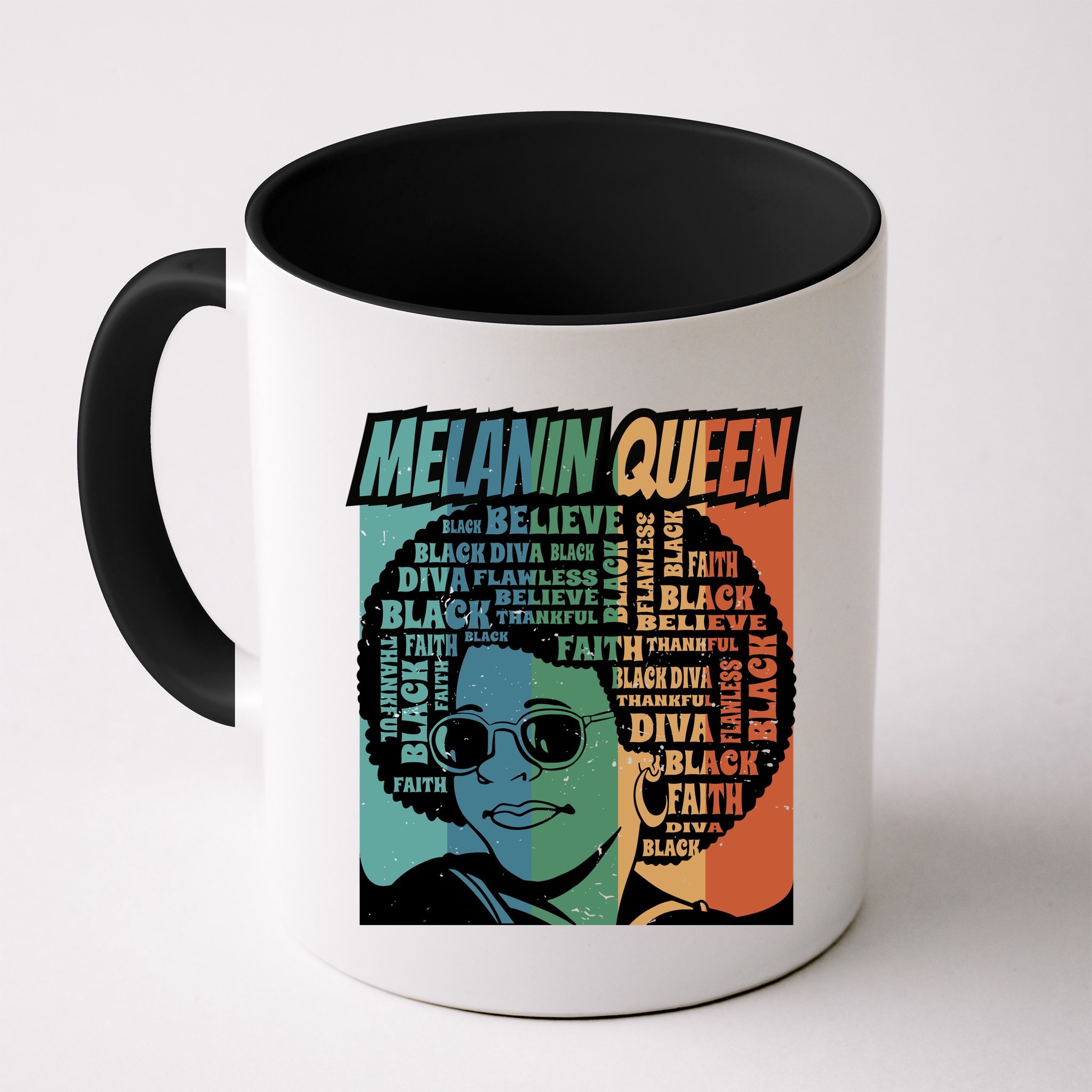 Retro Melanin Queen Quote Mug
