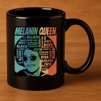 Retro Melanin Queen Quote 11oz C Handle Ceramic Mug