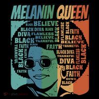 Retro Melanin Queen Quote Flatbill Hat