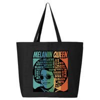 Retro Melanin Queen Quote 25L Jumbo Tote