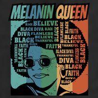 Retro Melanin Queen Quote 25L Jumbo Tote