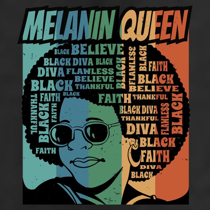 Retro Melanin Queen Quote 25L Jumbo Tote