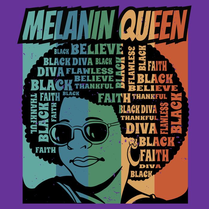 Retro Melanin Queen Quote Cooling Performance Crew T-Shirt