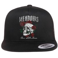 Retro Meadows Run Little Mouse Funny Skeleton Rose Bookish Flat Bill Trucker Hat