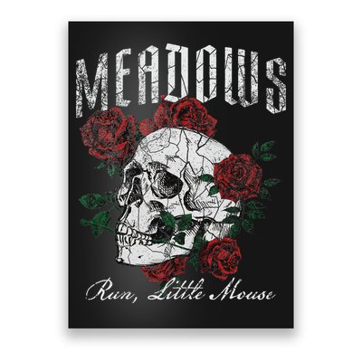 Retro Meadows Run Little Mouse Funny Skeleton Rose Bookish Poster