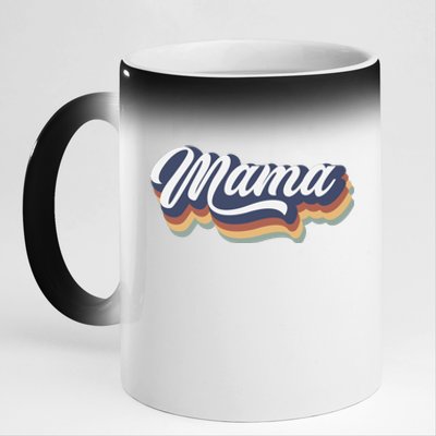 Retro Mama 11oz Black Color Changing Mug