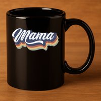 Retro Mama 11oz C Handle Ceramic Mug