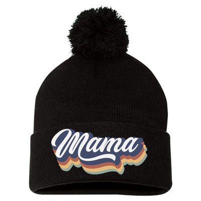 Retro Mama Pom Pom 12in Knit Beanie