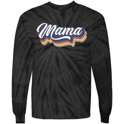 Retro Mama Tie-Dye Long Sleeve Shirt