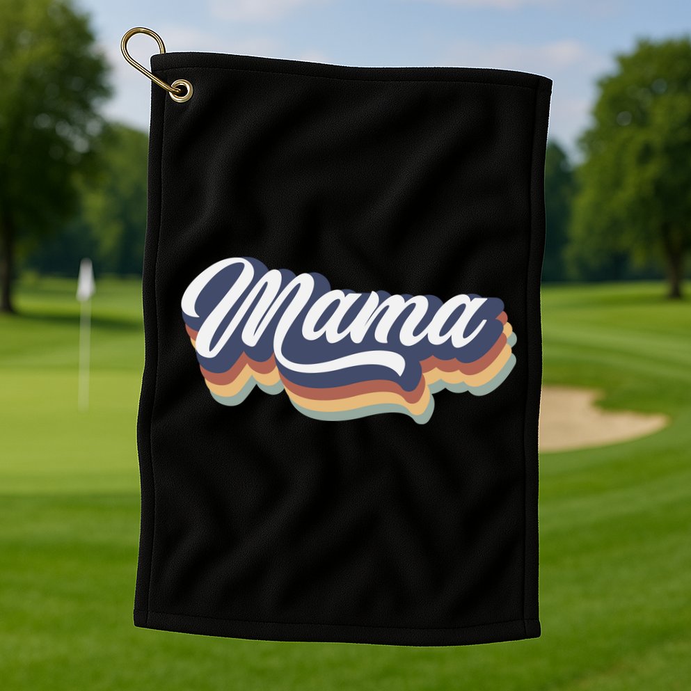 Retro Mama Golf Towel