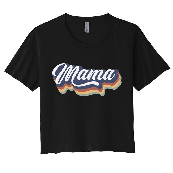 Retro Mama Women's Crop Top Tee