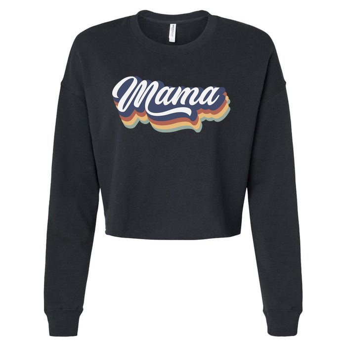 Retro Mama Cropped Pullover Crew